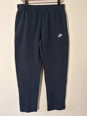 Nike Open Hem Baggy Black Sweatpants